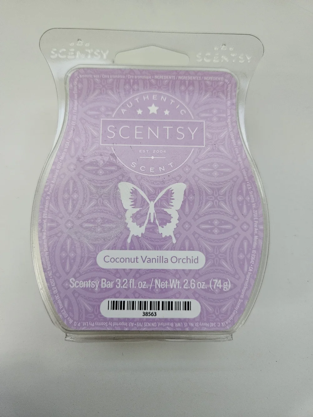 Scentsy Coconut Vanilla Orchid Wax Bar - Lavender